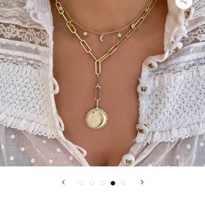 New w/ tags Melinda Maria Gold Moon Pendant Necklace